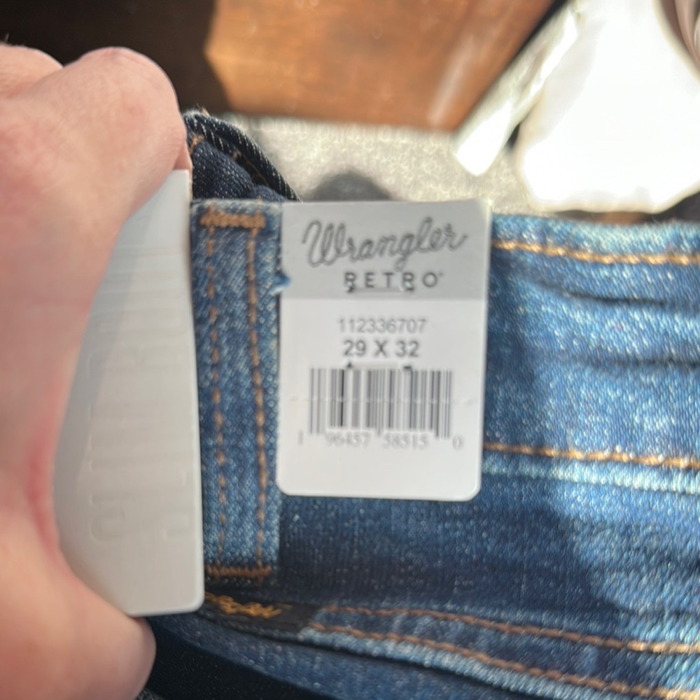 Wrangler Retro Blue Denim Jeans stretch slim bootcut